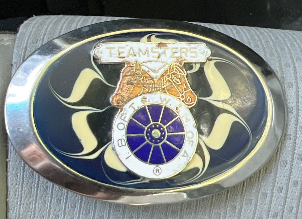 VINTAGE TEAMSTERS UNION BELT BUCKLE – I.B. OF T.C. W.&H. OF A. – GW5 Union