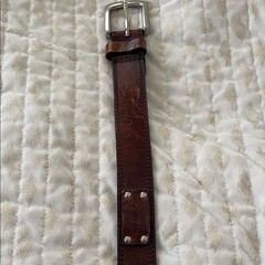 Columbia Vintage Dark Brown Leather Men&rsquo;s Belt with Silver 2&Prime; Buckle Size 38