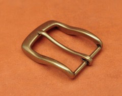 35mm Pin Single Prong Clip Buckle for Men Leather Belt Replacement Retro Brass