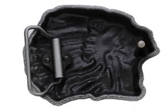 Men Dark Silver Metal Buckle Native American Indian Headdress Western Fashion