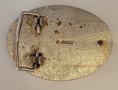 VINTAGE Avon Horse Saddle Western Belt Buckle 80s