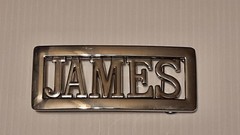 JAMES Custom Personalized Name Belt Buckle -Put your name or word on Buckle