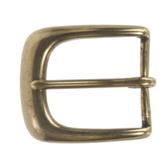1 3/8&Prime; (34 mm) Single Prong Solid Brass Horseshoe Belt Buckle