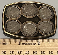 Coin Collector Roosevelt Dime Belt Buckle