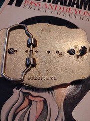 VTG 1776-1976 Bicentennial Eisenhower Dollar Coin Philadelphia Mint Belt Buckle
