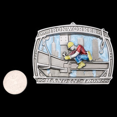 Iron Worker Laborer I-Beam High Rise Construction Belt Buckle
