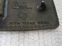 1976 Koleaco Michelob Beer Anheuser Busch Inc Brass Green Lacquer Belt Buckle