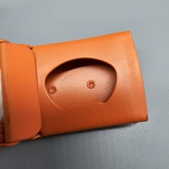 American Eagle Belt Unisex Size Small Orange Web Bottle Opener Military Buckle