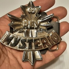 SILVER (IN COLOR) WWE WWF WRESTLING REY MYSTERIO Metal Belt Buckle