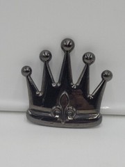 Rock Rebel Royal Crown Belt Buckle New Men Women Gun-Metal Finish Fleur de Lis