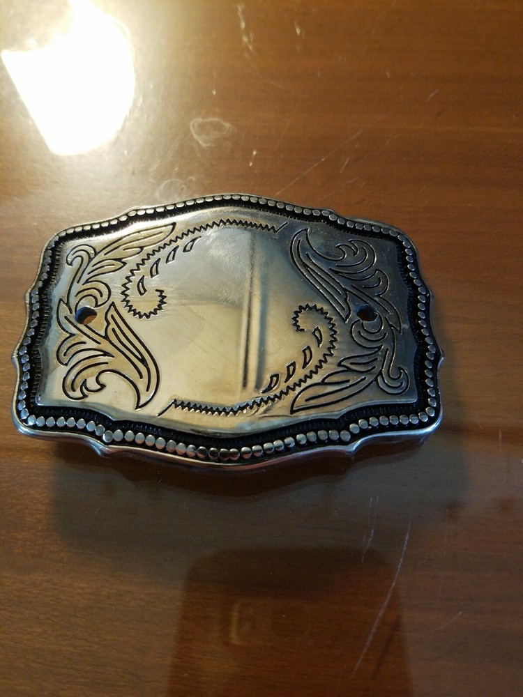Plain WESTERN FRAME Round Belt Buckle NEW FOR ENGRAVING