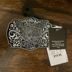 Ninth Hall Serpent Snake Belt Buckle Black Silver Western Gothic NWT