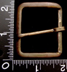 LL12105 VINTAGE **RECTANGULAR CUT-OUT SHAPE** BRASSTONE TONGUE TYPE BELT BUCKLE