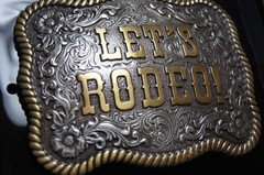 M&F WESTERN Nocona Western Let&rsquo;s Rodeo Rectangle Belt Buckle 37956