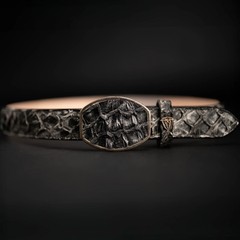 Genuine Exotic Pirarucu Monster Fish Western Belt with Removable Buckle – Rustic