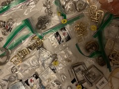 LOT OF 200 ITEMS: BUCKLES/ADDITIONAL ITEMS- VARIOUS STYLES AND DESIGNS – BOX 1