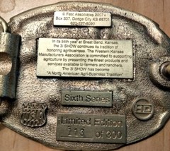 Vtg 2005 2008 Kansas 3i Belt Buckles North American Agri-Business Tradition 2 Ea