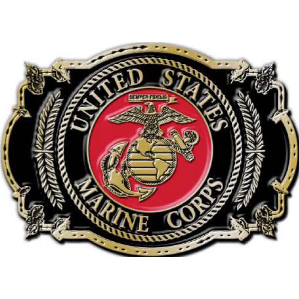 United States Marine Corps First To Fight Belt Buckle