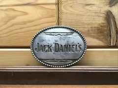 Jack Daniels Old number 7 Gray metal large cowboy belt buckle 2013