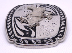 Bull Rider Cowboy Rodeo Western Silver/Black Tone BELT BUCKLE / New