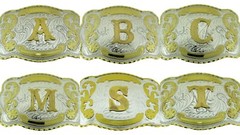 Initial Letter A to Z Gold Silver Metal Mens Belt Buckle Western Rodeo Cowboy