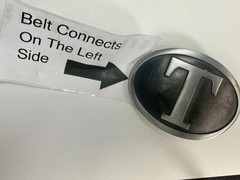 Initial Block Letter T Montana Silversmiths RARE Grey & Black Color Belt Buckle