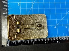 Brown Rectangular Raised Boarder Belt Buckle For Your Craft Project Or To Wear!