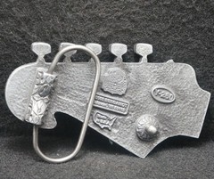 XA11166 VINTAGE 2005 ***GUITAR HEADSTOCK*** INSTRUMENT ARTWORK MENS BELT BUCKLE