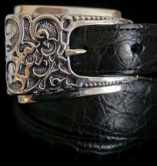 AB STEEL by AL BERES BUCKLES! #ST112 1 PIECE CLASSIC FILIGREE 1&Prime; BUCKLE ONLY!
