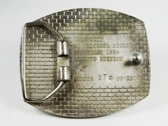 1986 Park City Utah Ice Cream Cart Belt Buckle by Michael Ricker 11215 W Box