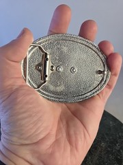 Vintage Western Longhorn Bull Cow Skull Belt Buckle – Silver Chrome Rodeo Cowboy