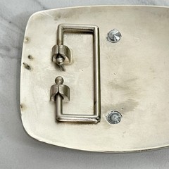 O Letter Initial Monogram Silver Tone Belt Buckle