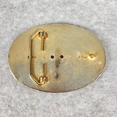 Jersey Central Lines Belt Buckle Silver Tone w Red and White Insert