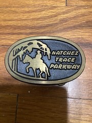 Vintage Natchez Trace Parkway Horse DynaBuckle Solid Brass Dyna Buckle Rare