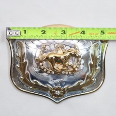 HORSE Belt Buckle RECTANGLE Horseshoe Eagles Rodeo Western LARGE