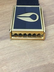 NIXON VINTAGE BELT & BUCKLE GOLD AND BLACK