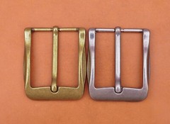 40mm Cool Retro Antique Brass Casual Men Single Pin Prong Leather Belt Buckle