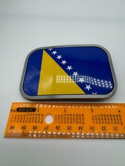 Patriotic Bosnia Herzegovina Flag Belt Buckle Metal Unisex Men’s Belt Buckle