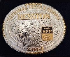 Montana Silversmiths Wrangler NFR Hesston 2014 Belt Buckle Limited Collectors