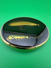 VINTAGE 1970S VON WEST~INLAIDFishing Lure BELT BUCKLE 3&Prime;