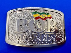 BOB MARLEY Jamaican Singer Rastafarian Flag Music Reggae 2006 Belt Buckle