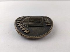 Vintage Madden Portable Buildings Solid Brass Belt Buckle Handmade Classic