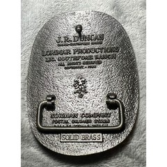 Vintage 1980 Southfork Ranch Dallas Belt Buckle Solid Brass JR Duncan