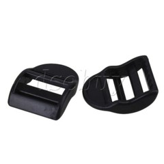 20pcs Plastic Slider Buckles Backpack Straps Webbing 20mm Black