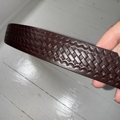 Boston 1.75” Garrison Dark Brown Leather Silver Buckle Belt Made In USA Sz 50