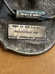 Vintage Great American Buckle Kodiak Smokeless Tobacco Bear Belt Buckle
