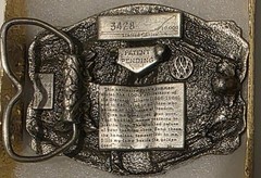 Vintage 1984 Metal Belt Buckle, Statue of Liberty, Nice Western Style Design