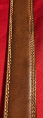 Tommy Hilfiger Mens Leather Brass Crest Belt Brown Size 32 Vintage