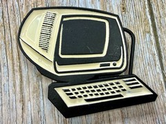 Computer Terminal CRT Monitor Retro 80&rsquo;s Looking Cutout Mobtown Belt Buckle