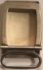 B.A.BALLOU & CO. STERLING/14K FRONT MONOGRAMMED “DGP” BUCKLE-1 3/4”X1 1/4”